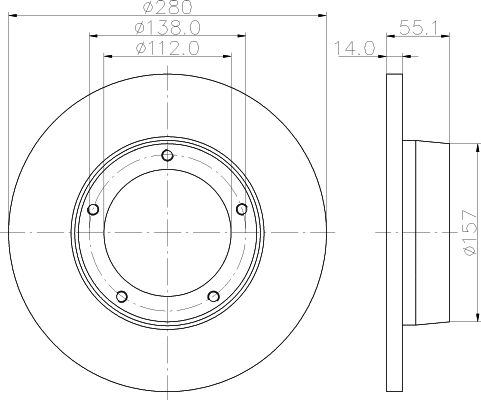 Disque de frein MINTEX MDC752