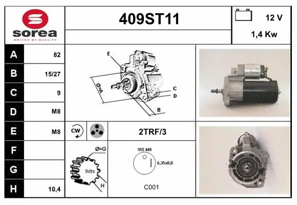Démarreur STARTCAR 409ST11