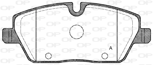 Kit de plaquettes de frein, frein à disque OPEN PARTS BPA1131.00
