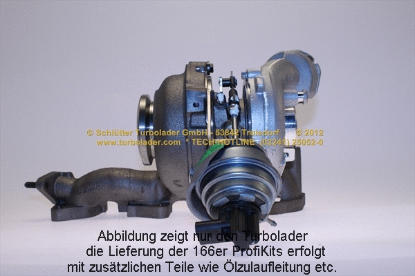 Turbocompresseur, suralimentation SCHLÜTTER TURBOLADER 166-02670MAX