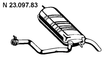 Silencieux arrière EBERSPÄCHER 23.097.83