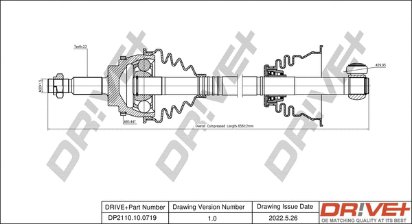 Arbre de transmission Dr!ve+ DP2110.10.0719