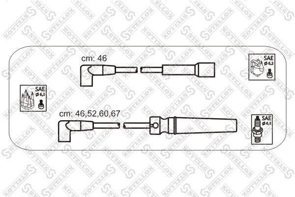 Kit de câbles d'allumage STELLOX 10-30043-SX