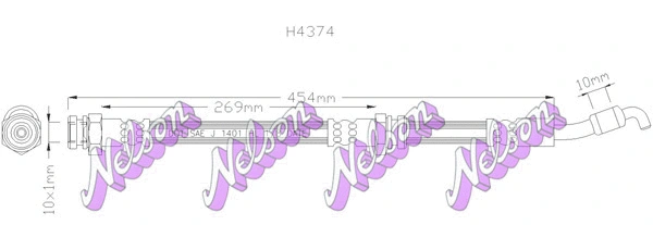 Flexible de frein KAWE H4374