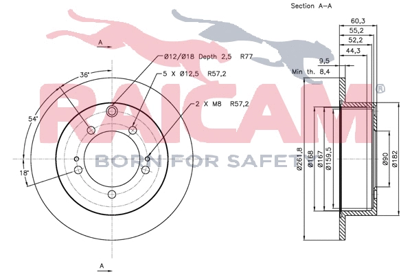 Disque de frein RAICAM RD00365