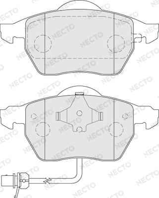 Kit de plaquettes de frein, frein à disque NECTO FD7145A