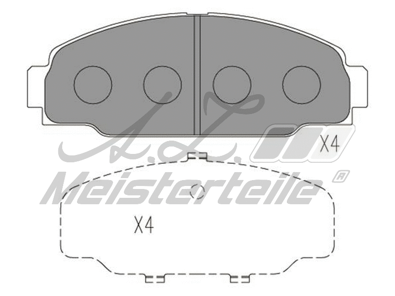 Kit de plaquettes de frein, frein à disque A.Z. Meisterteile AZMT-44-022-2256