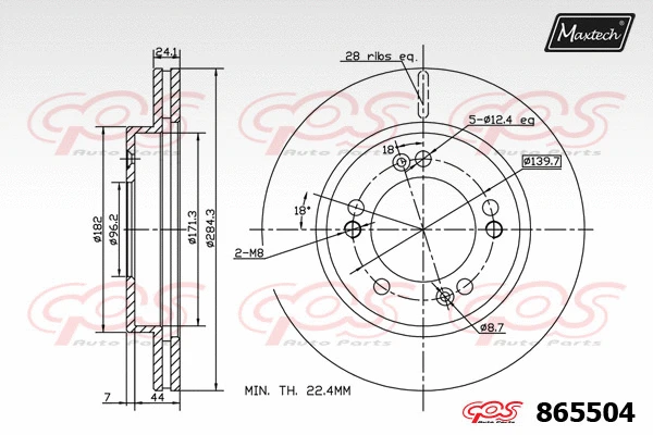 Disque de frein MAXTECH 865504
