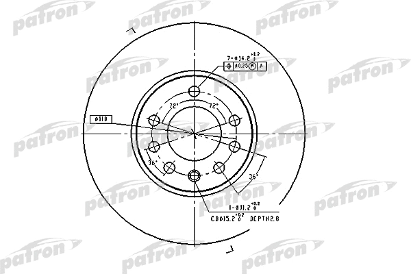 Disque de frein PATRON PBD4048