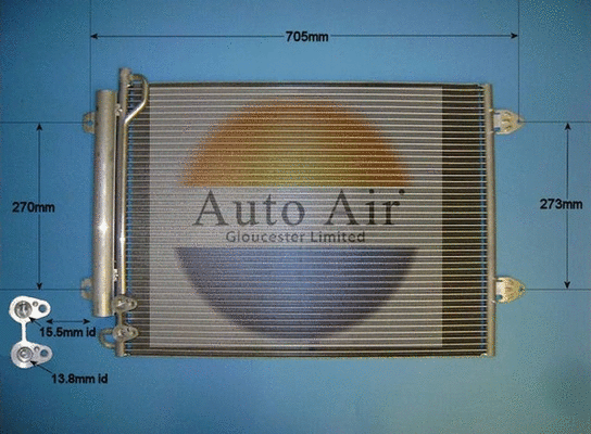 Condenseur, climatisation AUTO AIR GLOUCESTER 16-1321