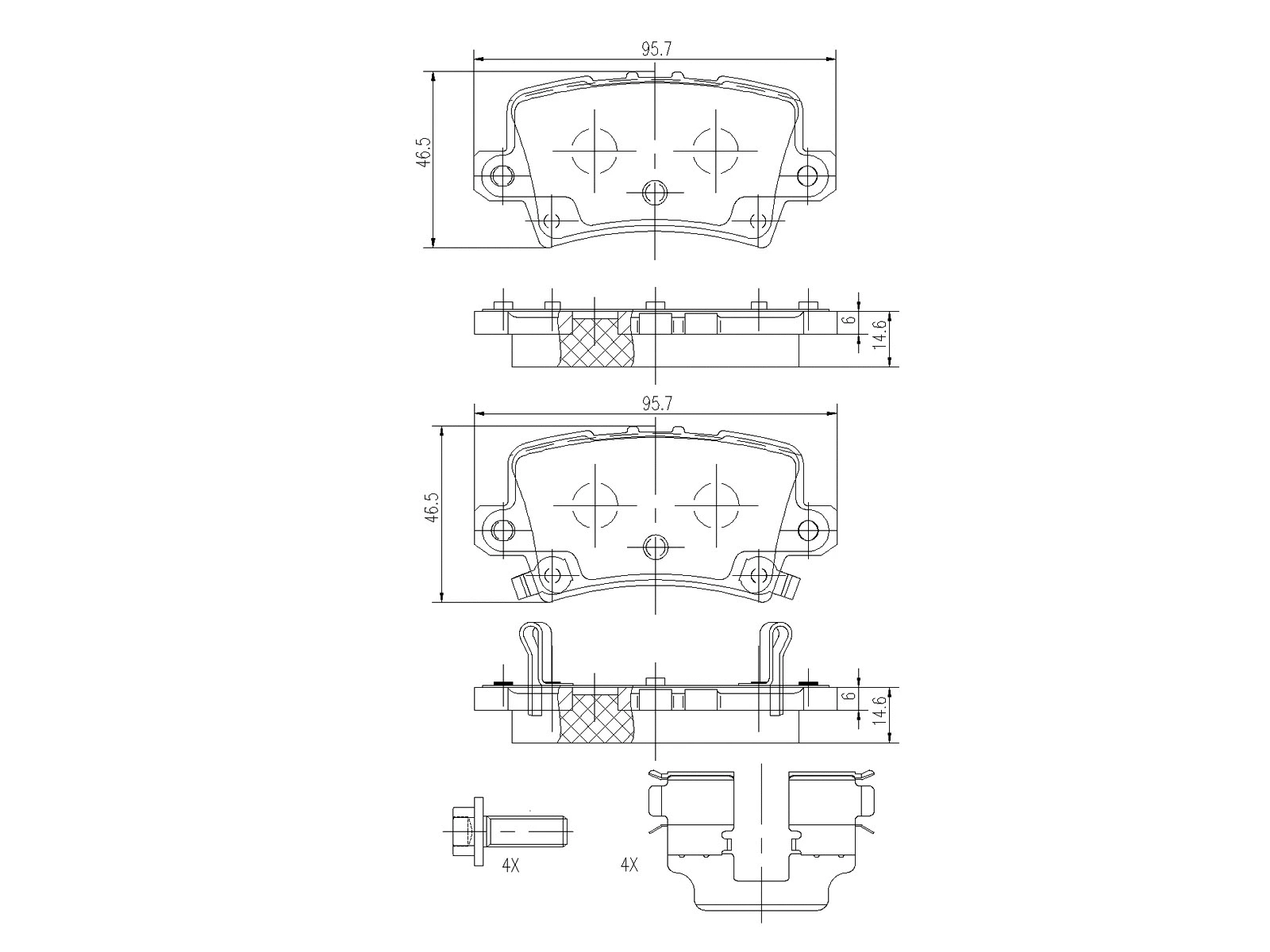 Kit de plaquettes de frein, frein à disque A.Z. Meisterteile AZMT-44-022-1232