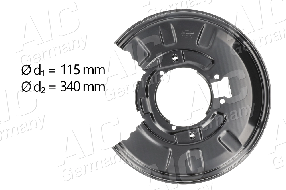 Déflecteur, disque de frein AIC 55911