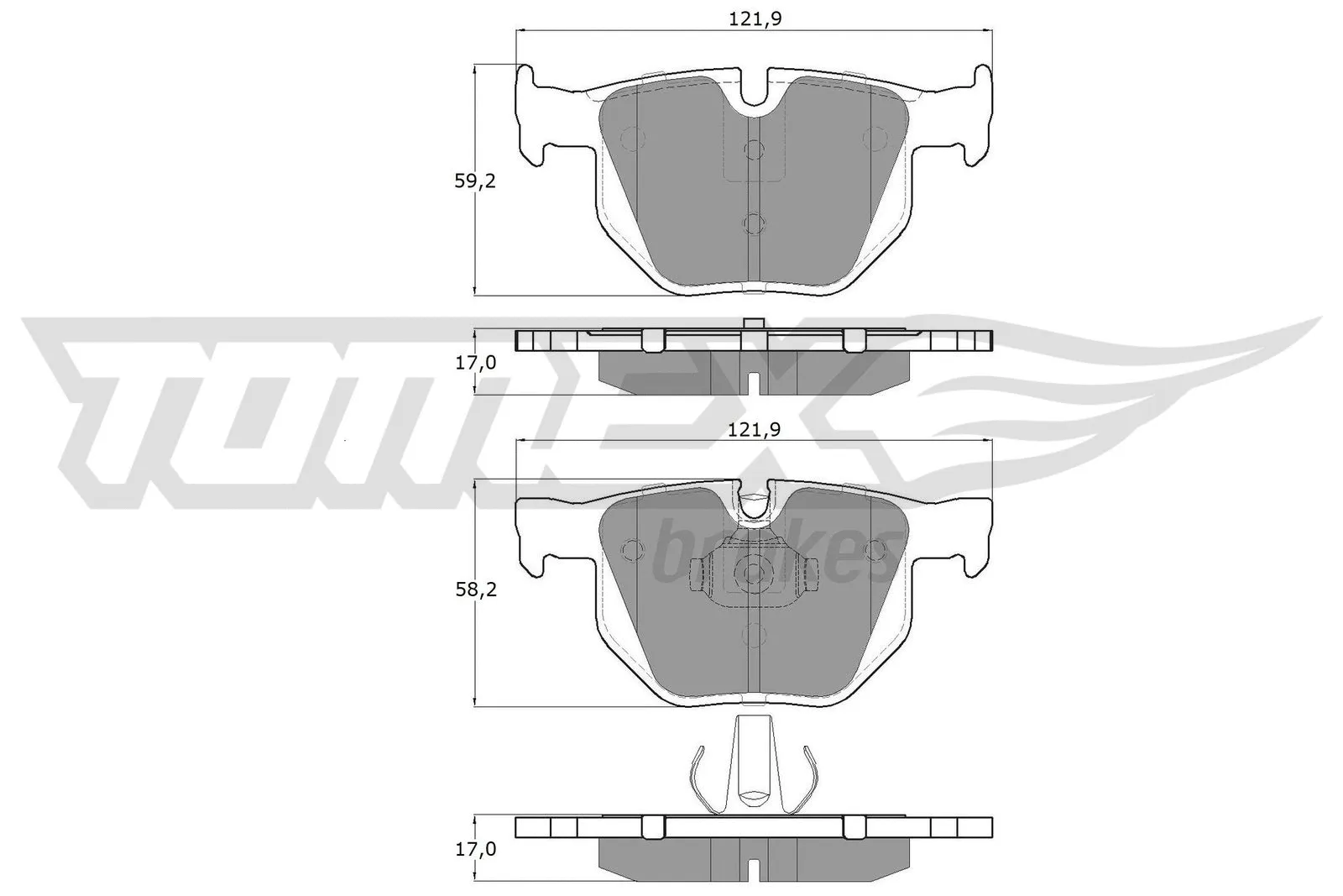 Kit de plaquettes de frein, frein à disque TOMEX Brakes TX 15-24