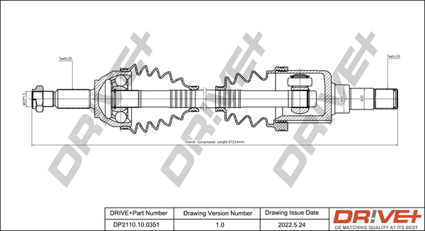 Arbre de transmission Dr!ve+ DP2110.10.0351