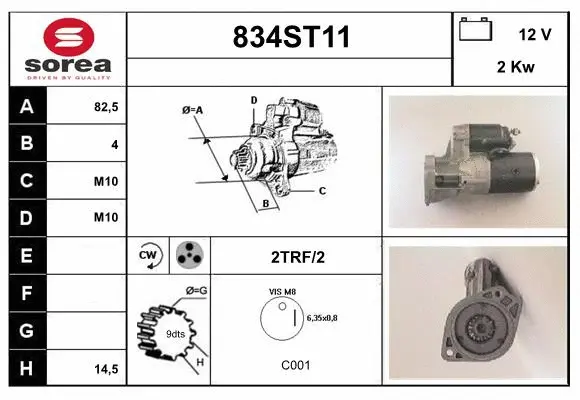 Démarreur STARTCAR 834ST11