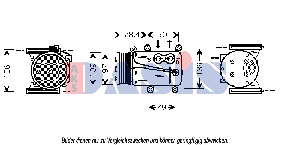 Compresseur, climatisation AKS DASIS 850566N