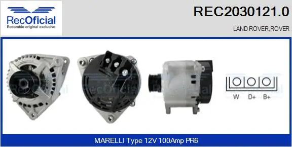 Alternateur RECOFICIAL REC2030121.0