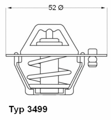 Thermostat, liquide de refroidissement BorgWarner (Wahler) 3499.88D