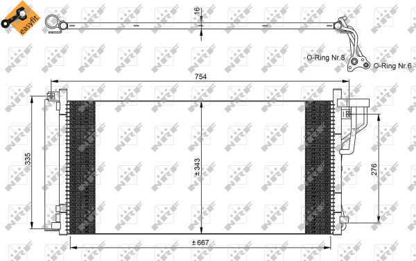 Condenseur, climatisation NRF 35962