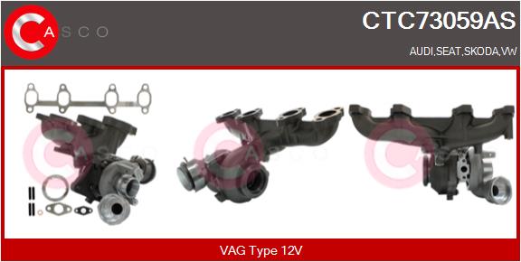 Turbocompresseur, suralimentation CASCO CTC73059AS