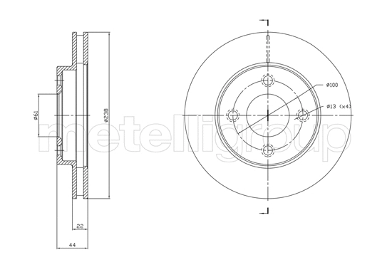 Disque de frein CIFAM 800-1808C