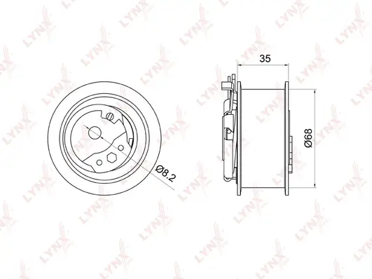 Poulie de tension, courroie crantée LYNXAUTO PB-1001
