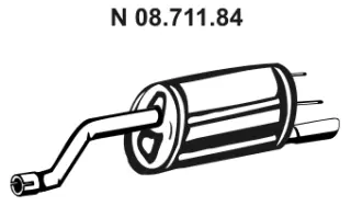 Silencieux arrière EBERSPÄCHER 08.711.84