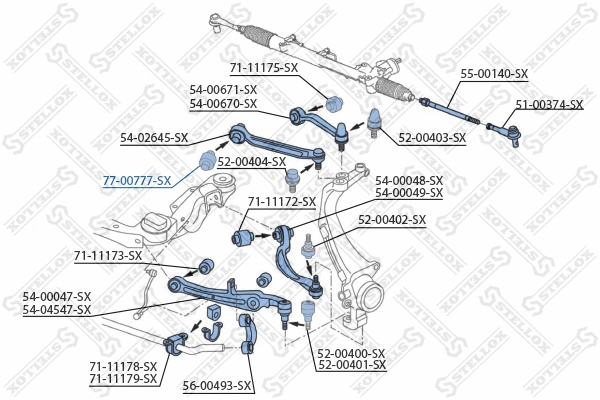 Suspension, bras de liaison STELLOX 77-00777-SX