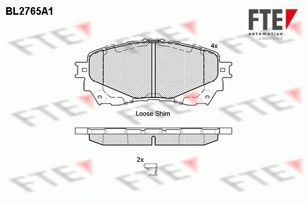 Kit de plaquettes de frein, frein à disque FTE 9010972