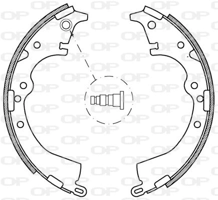 Jeu de mâchoires de frein OPEN PARTS BSA2121.00
