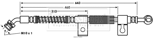 Flexible de frein BORG & BECK BBH7686