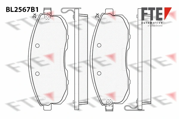 Kit de plaquettes de frein, frein à disque FTE 9011090