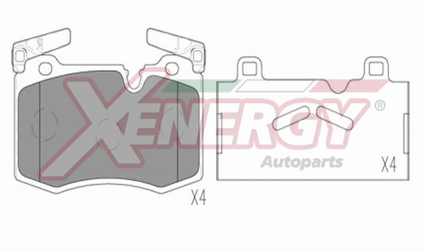 Kit de plaquettes de frein, frein à disque AP XENERGY X41310