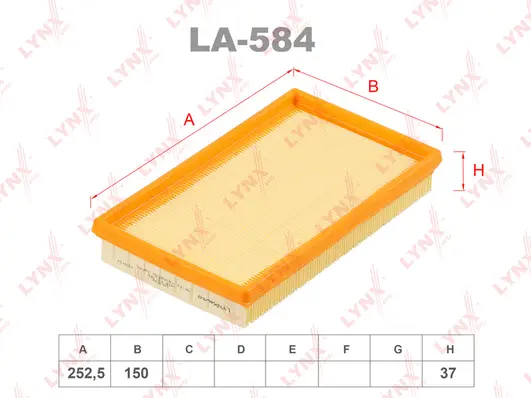 Filtre à air LYNXAUTO LA-584
