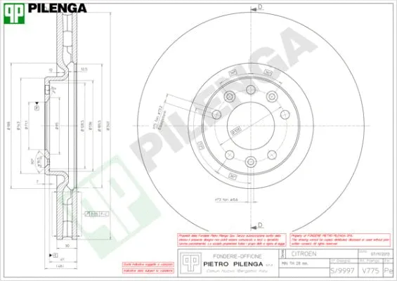 Disque de frein PILENGA V775