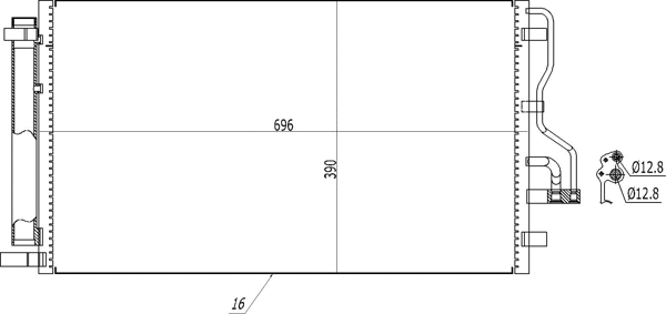 Condenseur, climatisation HART 614 527