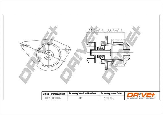 Pompe à eau, refroidissement du moteur Dr!ve+ DP2310.10.016