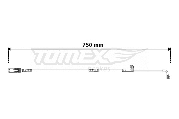 Contact d'avertissement, usure des plaquettes de frein TOMEX Brakes TX 30-74