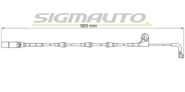 Contact d'avertissement, usure des plaquettes de frein SIGMAUTO WI0641