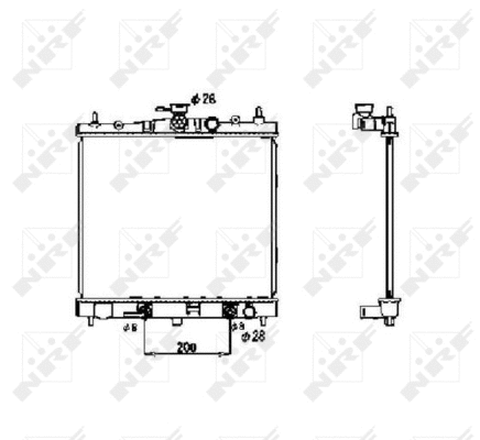 Radiateur, refroidissement du moteur NRF 53477