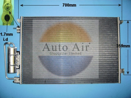 Condenseur, climatisation AUTO AIR GLOUCESTER 16-1240A