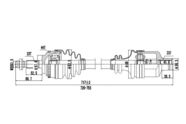 Arbre de transmission DYNAMATRIX DDS250260