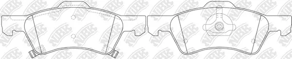 Kit de plaquettes de frein, frein à disque NiBK PN0321