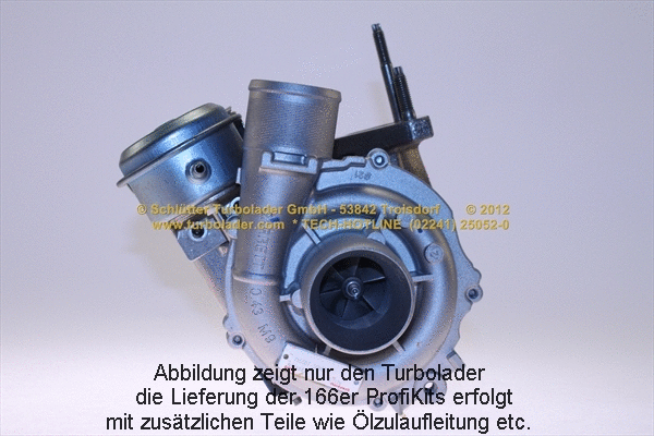 Turbocompresseur, suralimentation SCHLÜTTER TURBOLADER 166-09230