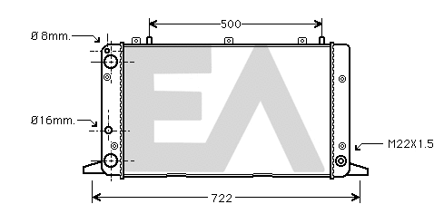 Radiateur, refroidissement du moteur EACLIMA 31R02072