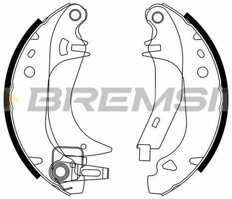 Jeu de mâchoires de frein BREMSI GF0382-3