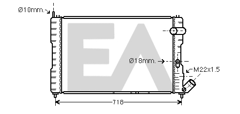 Radiateur, refroidissement du moteur EACLIMA 31R10047