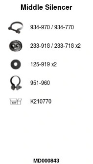 Silencieux central FA1 MD000843