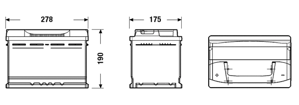 Batterie de démarrage TUDOR TB741