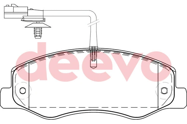 Kit de plaquettes de frein, frein à disque DEEVO BP64160